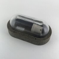 Wandleuchte außen Glas Messing massiv E27 IP64 B:...