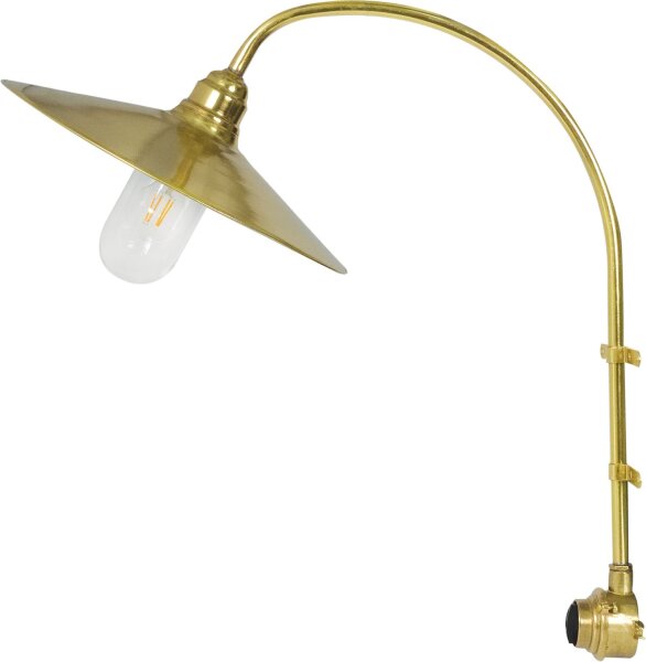 Wandlampe außen Messing massiv Glas E27 IP54 65 cm hoch