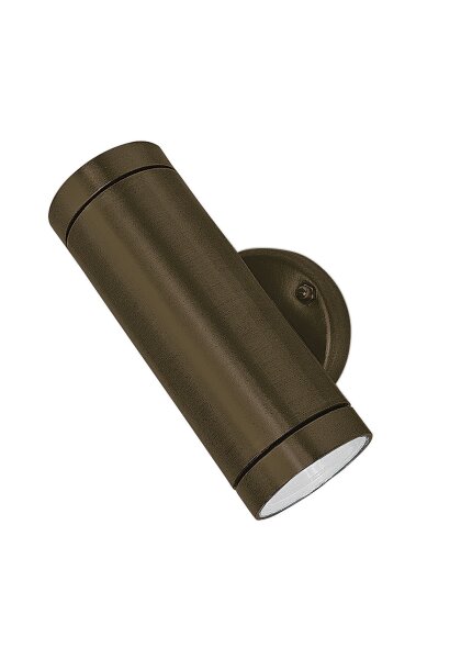 Lampe dextérieur murale laiton verre Up Down H : 16,5 cm IP44