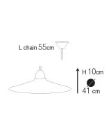 Hängelampe außen Messing massiv Glas D: 41 cm...