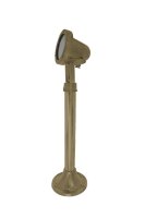 Stehleuchte außen 53 cm schwenkbar Messing Glas E27...