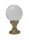 Sockelleuchte Messing Glas 32 cm hoch IP43 E27 Kugel Schirm