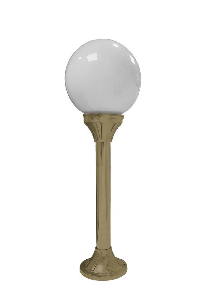 Außenleuchte Kugel Schirm 60 cm hoch Glas Messing E27 IP43