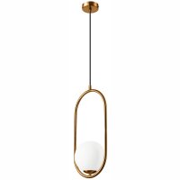 Lampe à suspendre Boule de verre Métal en...