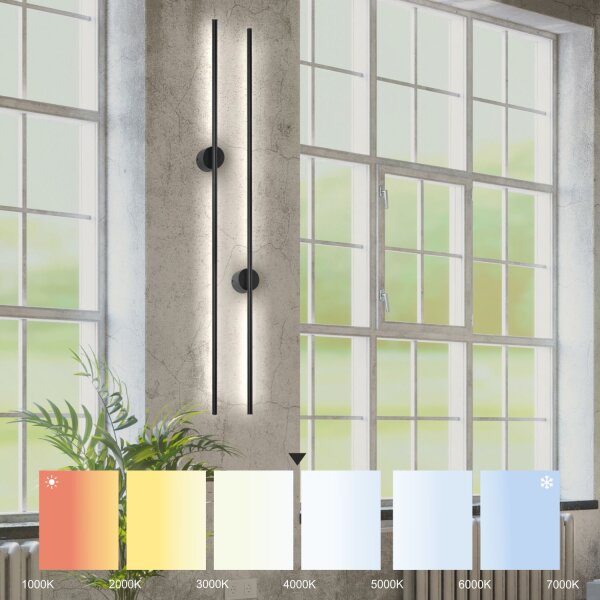 LED Wandlampe indirekt Metall H:120 cm 1600 lm 4000 K