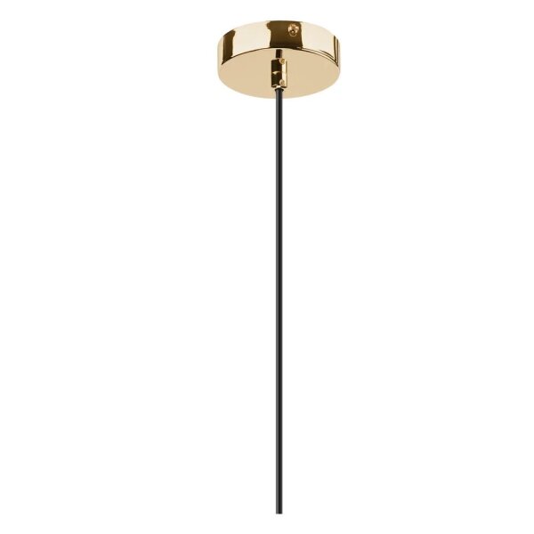Runde Pendelleuchte Stoffschirm in Gold E27 Ø35 cm