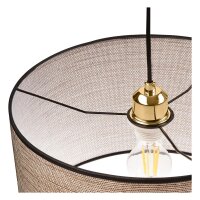 Runde Pendelleuchte Stoffschirm in Gold E27 Ø35 cm
