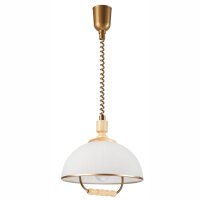 Suspension ronde verre bois E27 Ø30 cm faible...
