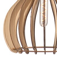 Gemütliche Hängelampe Holz Stahl Ø29 cm...