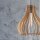 Confortable lampe à suspendre bois acier Ø29 cm noir naturel