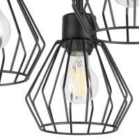Lampe de plafonnier métal E27 L:38 cm noir...