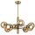 Deckenleuchte E14 Metall Glas 8-flammig B:68 cm in Gold
