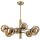 Deckenleuchte E14 Metall Glas 8-flammig B:68 cm in Gold