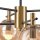 Deckenlampe Glas Metall in Gold Schwarz 6-flmg Modern