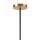 Deckenlampe Glas Metall in Gold Schwarz 6-flmg Modern