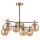 Deckenlampe Glas Metall in Gold Schwarz 6-flmg Modern