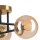 Blendarme Deckenleuchte in Gold Glas Metall 3-flammig