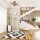 Blendarme Deckenleuchte in Gold Glas Metall 3-flammig