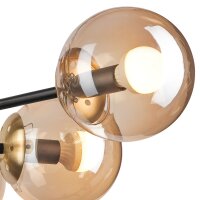 Lampe de plafonnier pauvre en or verre métal...