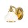 Badezimmerleuchte Metall Glas H: 19,1 cm IP44 mit G9 LED