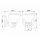 Badezimmerleuchte Metall Glas H: 19,1 cm IP44 mit G9 LED