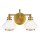 Wandlampe Bad Metall Glas 40,6 cm breit IP44 mit 2x G9 LED