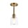 Suspension verre métal Ø 12,4 cm Vintage en laiton