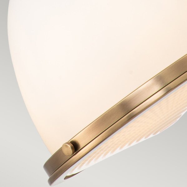 Lampe à suspendre Abat-jour en verre D : 32,4 cm rond H : max. 110 cm