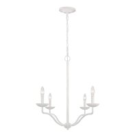 Lustre blanc en métal de 61 cm de large pour 4x...