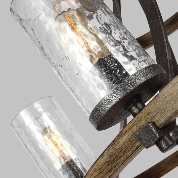Lustre métal verre E27 Ø 82,9 cm grand rustique