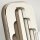 Wandlampe Metall Glas E14 35,5 cm hoch Nickel poliert