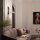 Wandlampe Metall Glas E14 35,5 cm hoch Nickel poliert