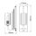 Wandlampe Metall Glas E14 35,5 cm hoch Nickel poliert