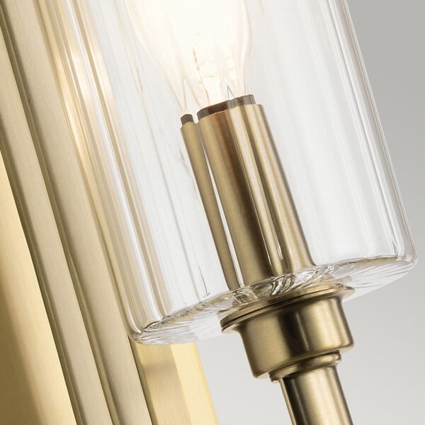 Wandleuchte Glas Metall E14 35,5 cm hoch Jugendstil