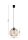 Suspension Abat-jour bois Métal Noir Boule Ø24 cm
