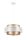 Suspension ronde tissu blanc or Ø40 cm E27 confortable
