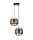 Suspension Tissu Noir Or L:33 cm E27 faible éblouissement