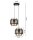Suspension Tissu Noir Or L:33 cm E27 faible éblouissement