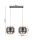 Pendelleuchte Schwarz Gold 2-flammig E27 Stoff blendarm