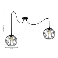 XXL Spider Lampe à suspendre fils boules...