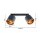 Spot de plafond mobile tissu E27 70 cm en gris or