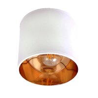Spot de plafond mobile blanc or E27 2-flmg tissu