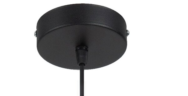 Lampe à suspendre bois métal noir E27 Ø40 cm rond confortable