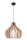 Lampe à suspendre bois métal noir E27 Ø40 cm rond confortable