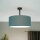 Lampe de plafonnier ronde Abat-jour en tissu pétrole E27 Ø40 cm