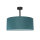 Lampe de plafonnier ronde Abat-jour en tissu pétrole E27 Ø40 cm