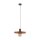 Suspension ronde E27 Ø30 cm brun vintage rouge brique
