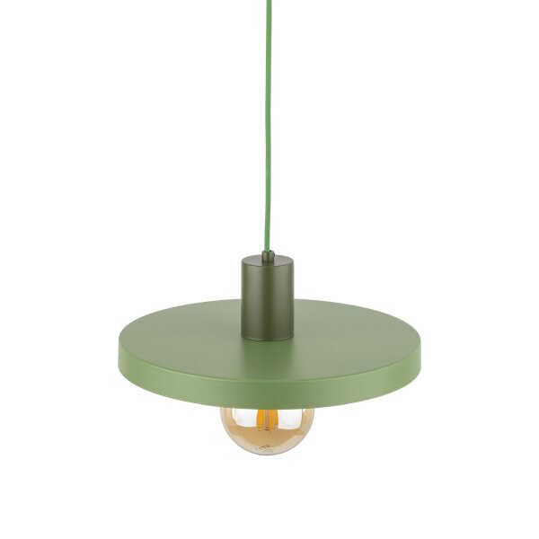 Grüne Pendelleuchte E27 Ø30 cm rund Vintage Metall