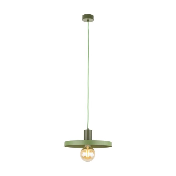Grüne Pendelleuchte E27 Ø30 cm rund Vintage Metall