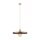 Lampe à suspendre E27 Ø40 cm ronde Gris sable Marron Vintage